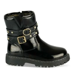 Bottines NOIR Fille Motif Vernis Fermeture éclair