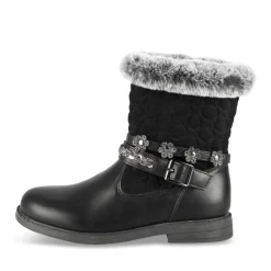 Bottines NOIR Fille Motif Uni Fermeture éclair