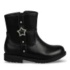 Bottines NOIR Fille Motif Uni Fermeture éclair