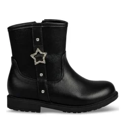 Bottines NOIR Fille Motif Uni Fermeture éclair