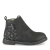 Bottines NOIR Fille Motif Coeurs Fermeture éclair
