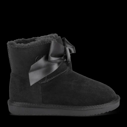 Bottines NOIR Fille Motif Uni A Enfiler