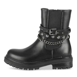 Bottines NOIR Fille Motif Uni Fermeture éclair