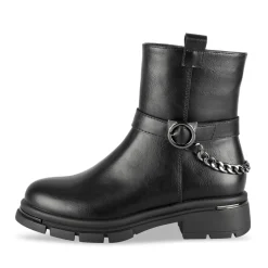 Bottines NOIR Fille Motif Uni Fermeture éclair