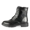 Bottines NOIR Fille Motif Uni Lacets + Fermeture éclair