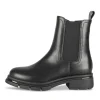 Bottines NOIR Fille Motif Uni Elastique + Fermeture éclair