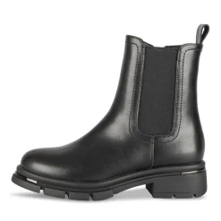 Bottines NOIR Fille Motif Uni Elastique + Fermeture éclair