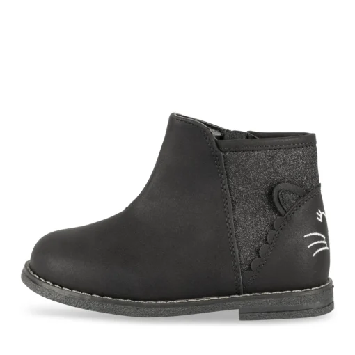 Bottines NOIR Fille Motif Animal Fermeture éclair