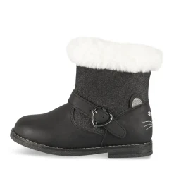Bottines NOIR Fille Motif Paillettes Fermeture éclair