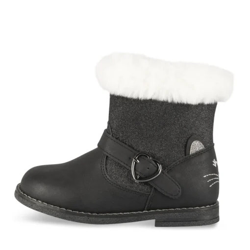 Bottines NOIR Fille Motif Paillettes Fermeture éclair