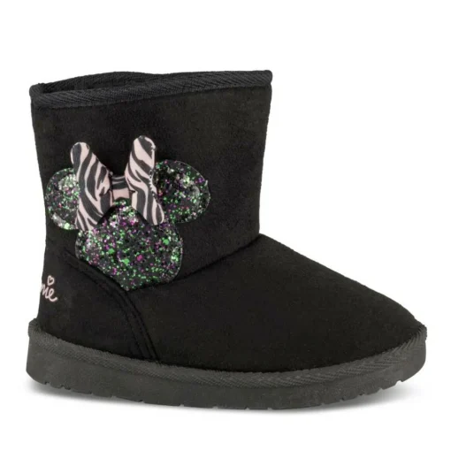 Bottines NOIR Fille Motif Paillettes A Enfiler