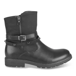 Bottines NOIR Fille Motif Perle Fermeture éclair