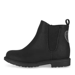 Bottines NOIR Fille Motif Uni Fermeture éclair