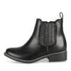 Bottines NOIR Fille Motif Uni Fermeture éclair