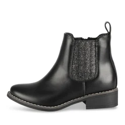 Bottines NOIR Fille Motif Uni Fermeture éclair
