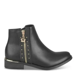 Bottines NOIR Fille Motif Clouté Fermeture éclair