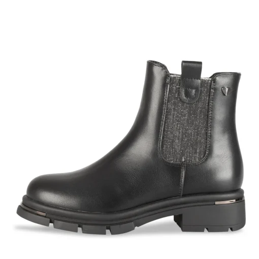 Bottines NOIR Fille Motif Uni A Enfiler