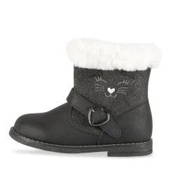 Bottines NOIR Fille Motif Paillettes Fermeture éclair