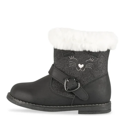 Bottines NOIR Fille Motif Paillettes Fermeture éclair