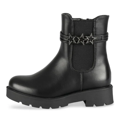 Bottines NOIR Fille Motif Uni Fermeture éclair