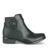 Bottines NOIR Fille Motif Uni Fermeture éclair