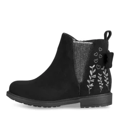 Bottines NOIR Fille Motif Uni Fermeture éclair