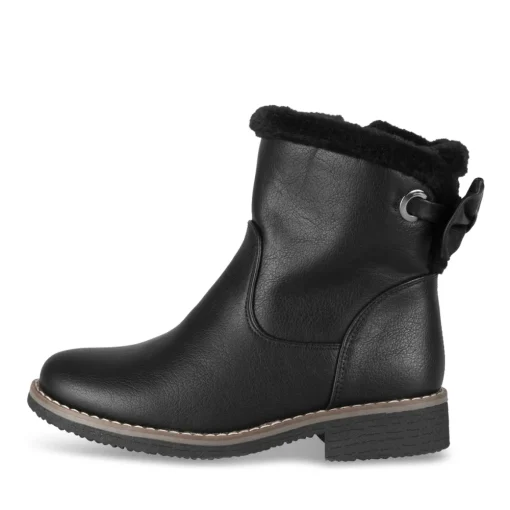 Bottines NOIR Fille Motif Uni Fermeture éclair