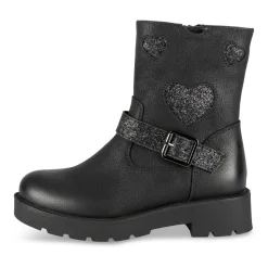 Bottines NOIR Fille Motif Uni Fermeture éclair