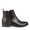Bottines NOIR Fille Motif Uni Fermeture éclair