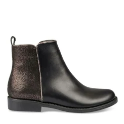 Bottines NOIR Fille Motif Uni Fermeture éclair