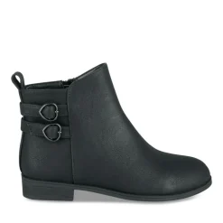 Bottines NOIR Fille Motif Uni Fermeture éclair