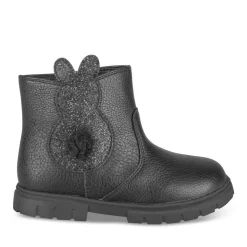 Bottines NOIR Fille Motif Animal Fermeture éclair