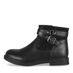 Bottines NOIR Fille Motif Uni Fermeture éclair