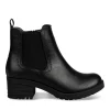 Bottines NOIR Fille Motif Uni Fermeture éclair