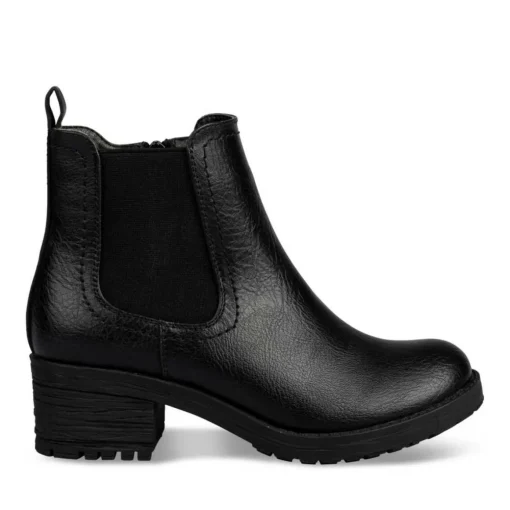Bottines NOIR Fille Motif Uni Fermeture éclair