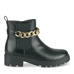 Bottines NOIR Fille Motif Chaîne Fermeture éclair
