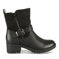 Bottines NOIR Fille Motif Uni Fermeture éclair