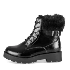 Bottines NOIR Fille Motif Uni Fermeture éclair