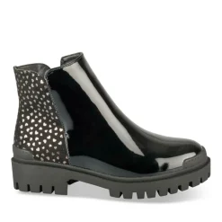 Bottines NOIR Fille Motif Vernis Fermeture éclair