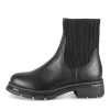 Bottines NOIR Fille Motif Uni Elastique