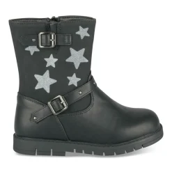 Bottines NOIR Fille Motif Etoiles Fermeture éclair