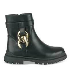 Bottines NOIR Fille Motif Chaîne Fermeture éclair