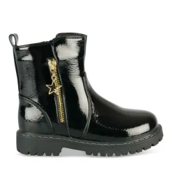 Bottines NOIR Fille Motif Vernis Fermeture éclair