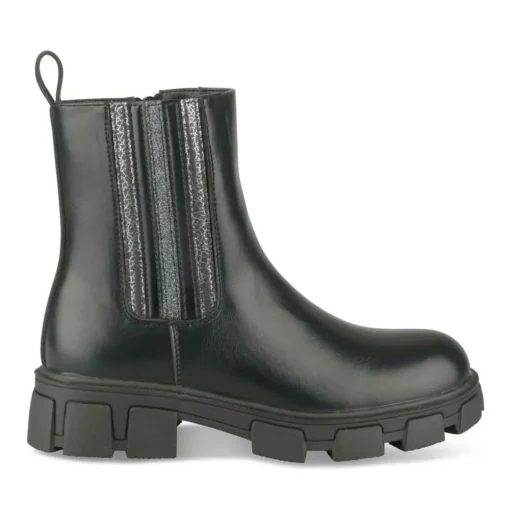 Bottines NOIR Fille Motif Paillettes Fermeture éclair