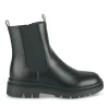 Bottines NOIR Fille Motif Uni Fermeture éclair