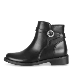 Bottines NOIR Fille Motif Uni Fermeture éclair