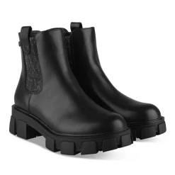 Bottines NOIR Fille Motif Uni Fermeture éclair
