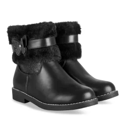 Bottines NOIR Fille Motif Uni Fermeture éclair