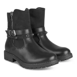 Bottines NOIR Fille Motif Perle Fermeture éclair