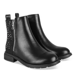 Bottines NOIR Fille Motif Paillettes A Enfiler